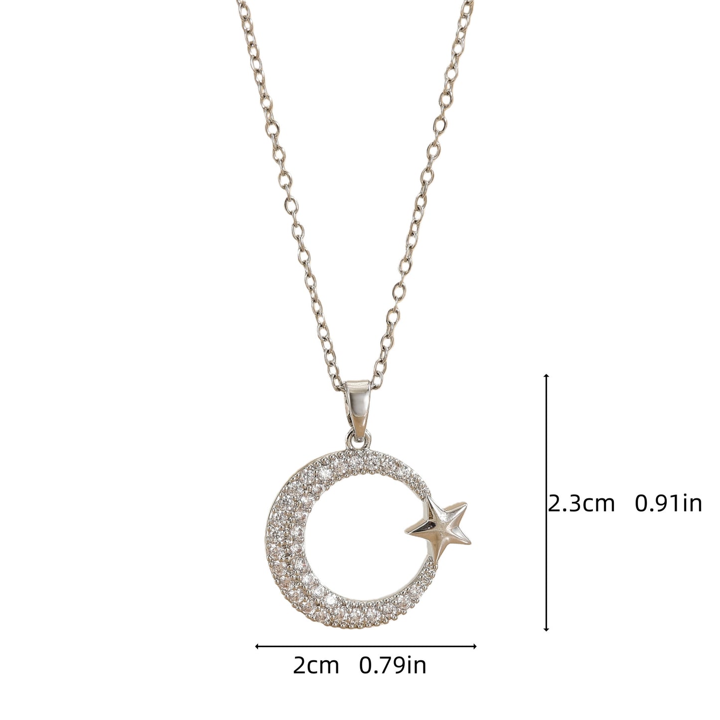 Xingyue Zircon Geometric Niche New Style Design Pendant Titanium Steel Necklace