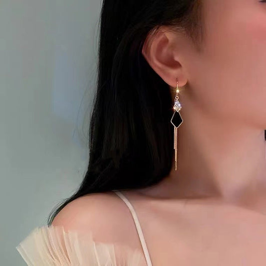 Tassel Strip Ear Rings Goddess Temperament