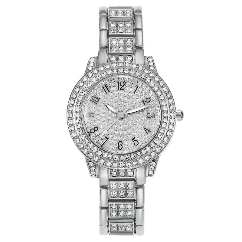 Women's Starry Rhinestone Watch Digital Roman Diamond
